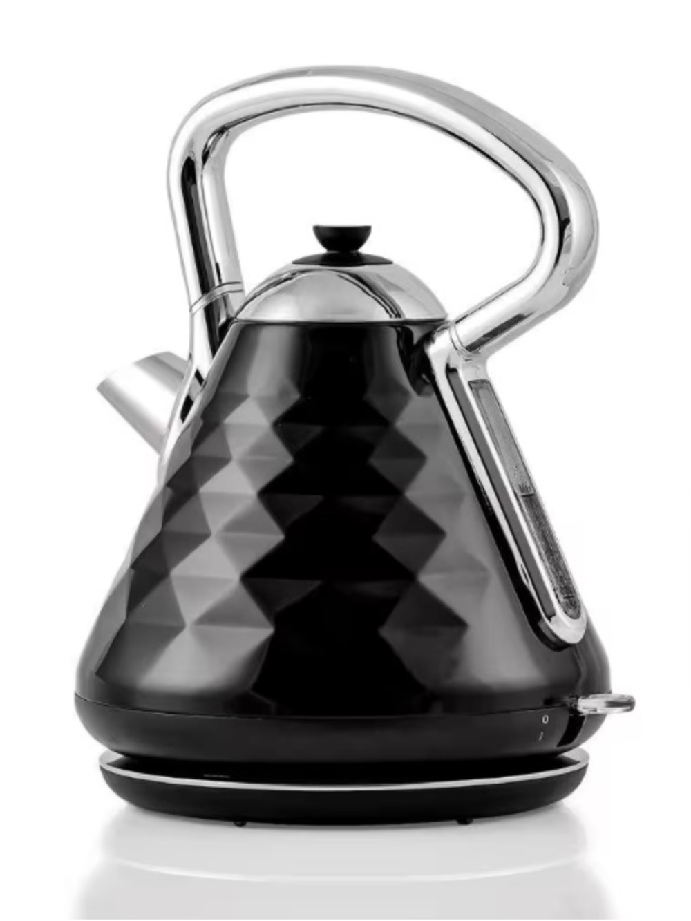 OVENTE Retro Electric Kettle, 1.7L Black Stainless Steel Tea Kettle, 1500W